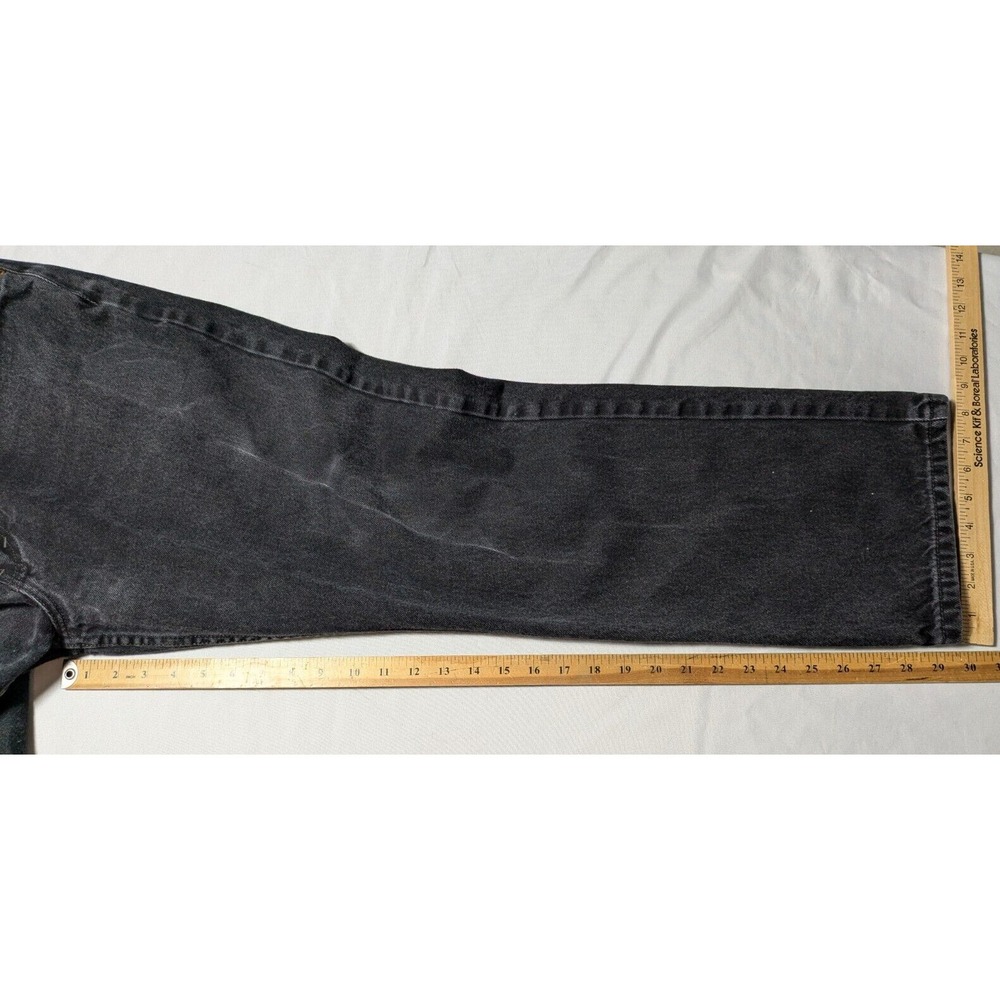 VTG Y2K LEVIS 505 REGULAR FIT - Men 38X30 Black Denim Jeans - Picture 13 of 16